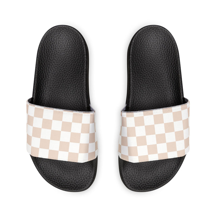 Brown Checkered Sandals Hippo Boutique