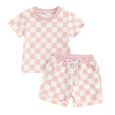 Checkered Baby & toddler cotton outfit Hippo Boutique