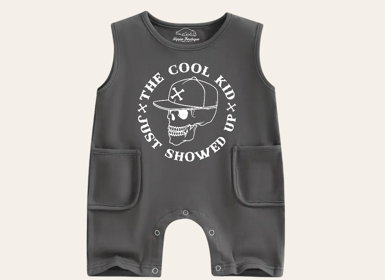 Cool Kid Baby & toddler sleeveless romper bodysuit Hippo Boutique