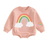 Soft warm fleece oversized Romper - Rainbow Hippo Boutique