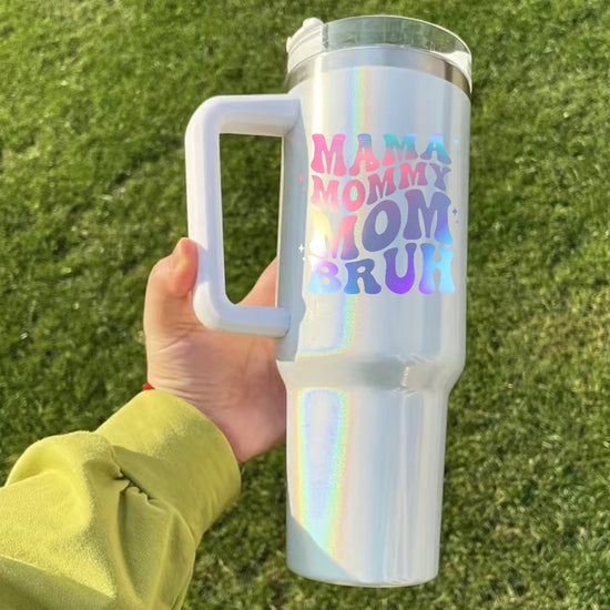 Mama Mommy Bruh 40oz Insulated Tumbler with Handle and straw (Copy) Hippo boutique