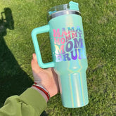 Mama Mommy Bruh 40oz Insulated Tumbler with Handle and straw (Copy) Hippo boutique