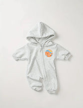 Here comes the sun Hooded Romper Zip Up Bodysuit Hippo Boutique