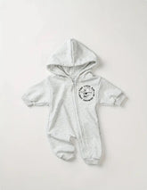 Cool Kid Hooded Romper Zip Up Bodysuit Hippo Boutique