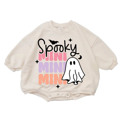 Spooky Mini Cotton Baby Halloween Sweatshirt Romper Hippo Boutique