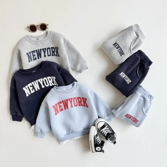 New York Baby & Kids Sweatshirt & Pants Outfit Hippo Boutique