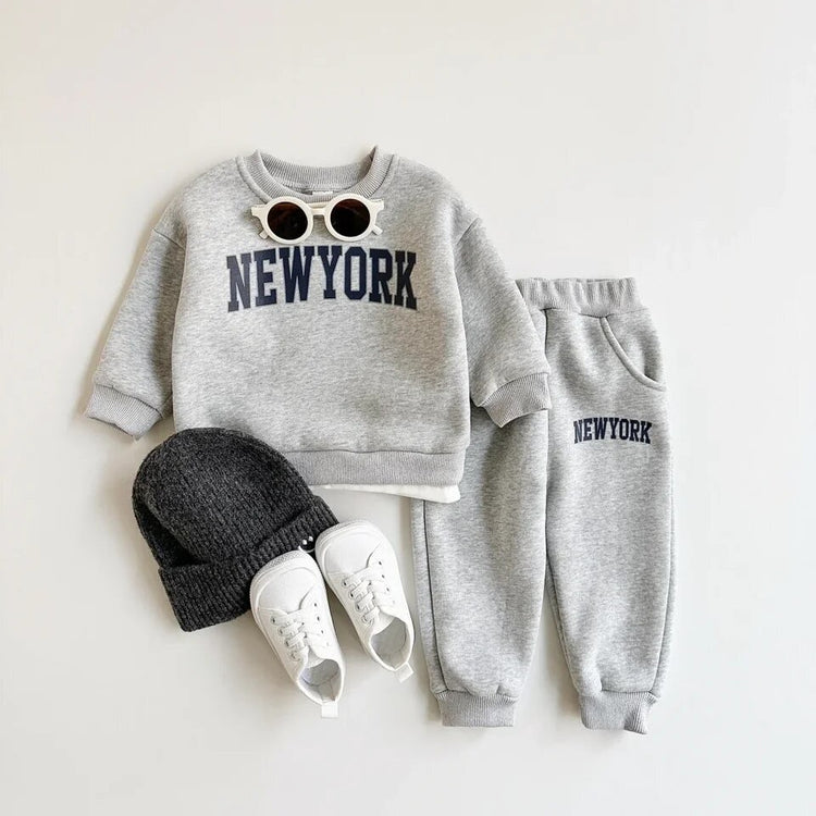 New York Baby & Kids Sweatshirt & Pants Outfit Hippo Boutique