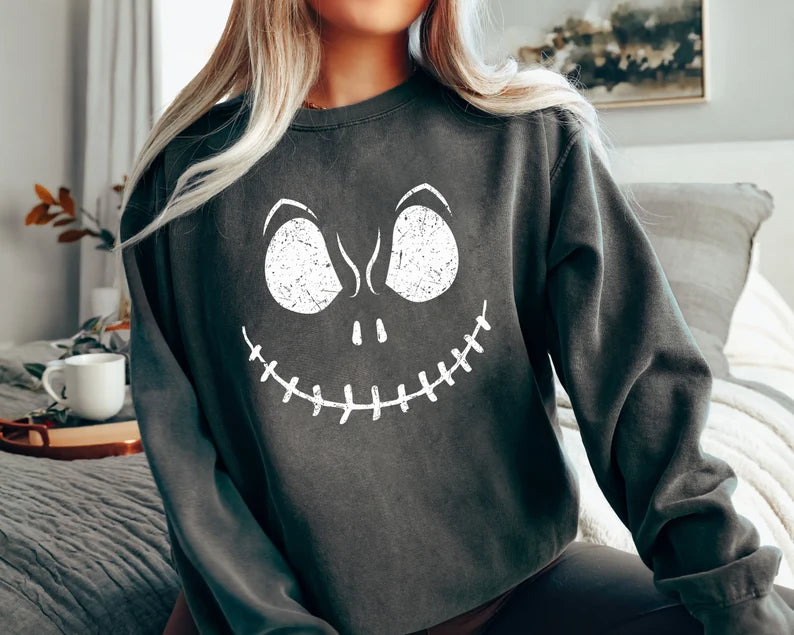 Jack Halloween Crewneck Sweatshirt Hippo Boutique