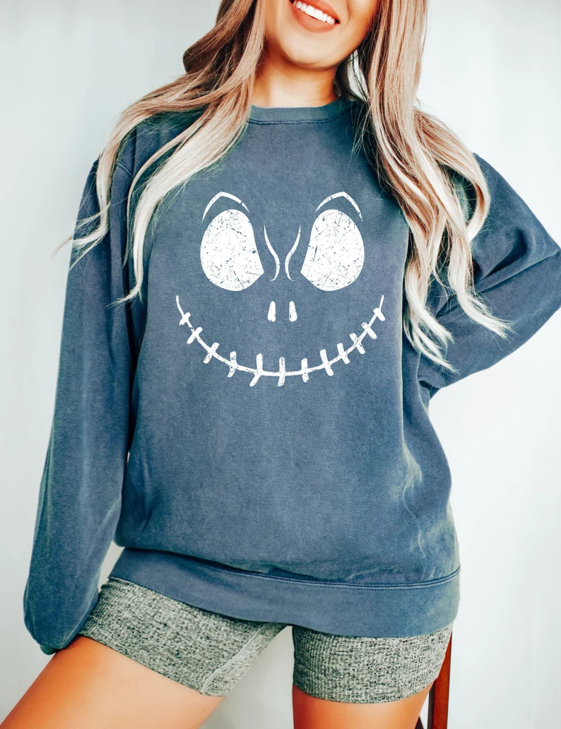 Jack Halloween Crewneck Sweatshirt Hippo Boutique