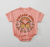 Vintage Soul boho Baby t-shirt Bubble Romper Hippo Boutique