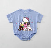 Kitty Baby t-shirt bubble Romper Hippo Boutique