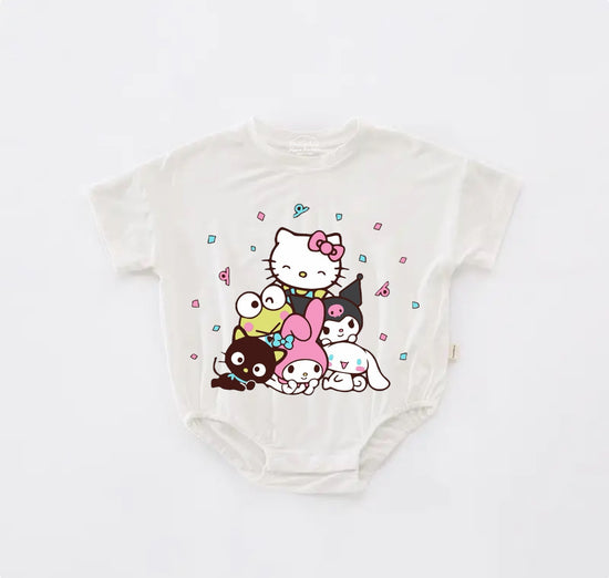 Kitty Baby t-shirt bubble Romper Hippo Boutique