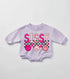 Sissy Smile Baby Girl Sweatshirt Romper bodysuit Hippo Boutique