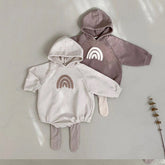 Rainbow Hoodie Romper Hippo Boutique
