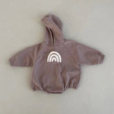 Rainbow Hoodie Romper Hippo Boutique