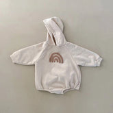 Rainbow Hoodie Romper Hippo Boutique