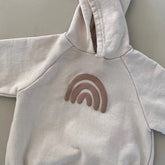 Rainbow Hoodie Romper Hippo Boutique