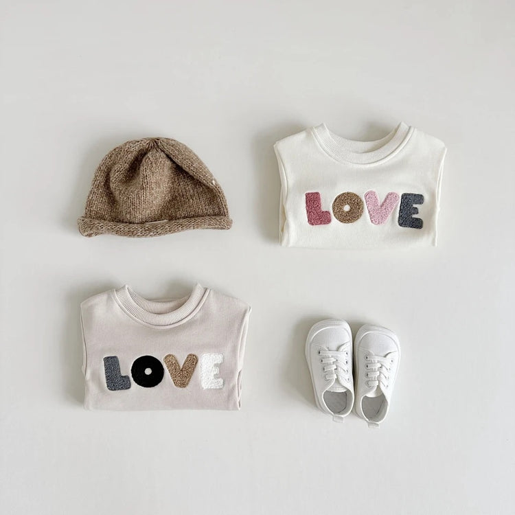 Love Sweatshirt Romper Hippo Boutique