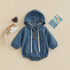 Baby Hooded Denim Romper Hippo Boutique