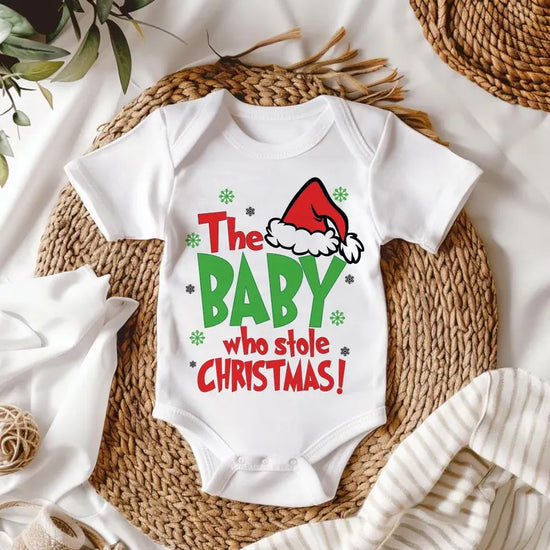 Newborn Baby Bodysuit - Baby who stole Christmas