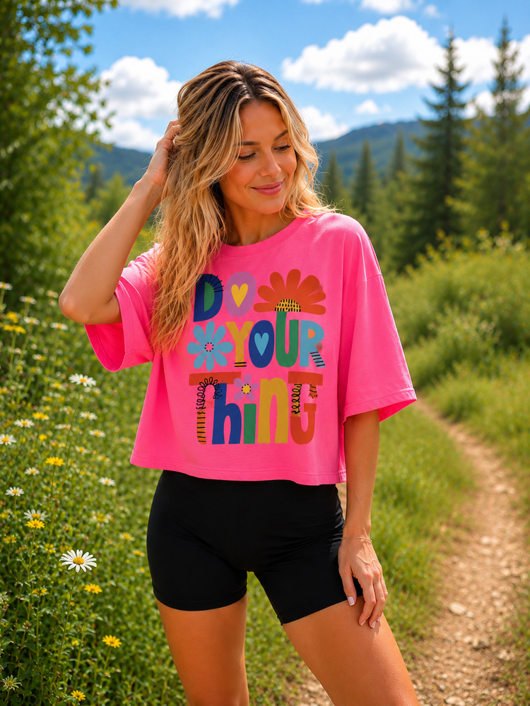 Cropped Top - Hot Pink Do Your Thing Hippo Boutique