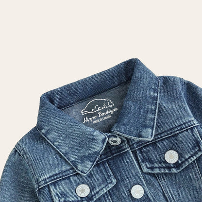 Big Bro Lil Bro Embroidered Baby & Toddler Jean Jacket Hippo Boutique