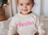Besties matching Baby Sweatshirt Romper bodysuit & Crewneck Hippo Boutique