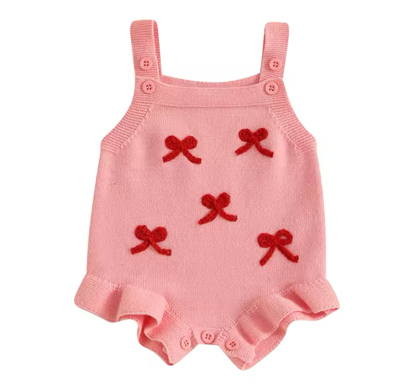 Bow Knit Sleeveless Romper Hippo Boutique