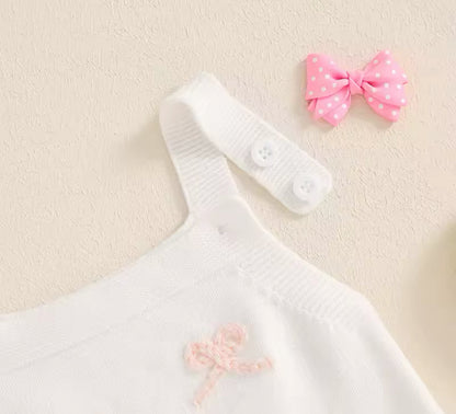 Bow Knit Sleeveless Romper Hippo Boutique