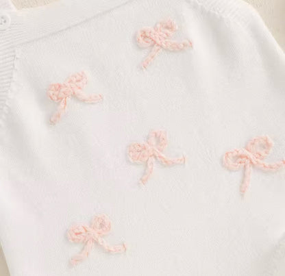 Bow Knit Sleeveless Romper Hippo Boutique