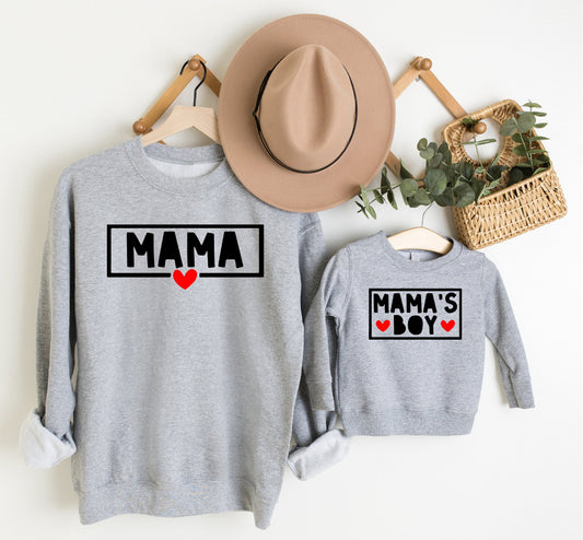 Mama & Mama’s Boy Matching Sweatshirts Hippo Boutique