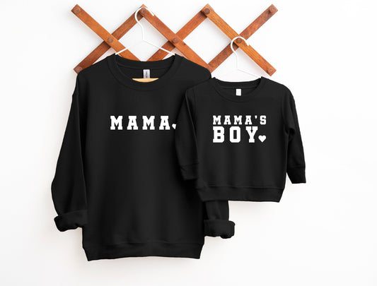 Mama & Mama’s Boy Matching Sweatshirts Hippo Boutique