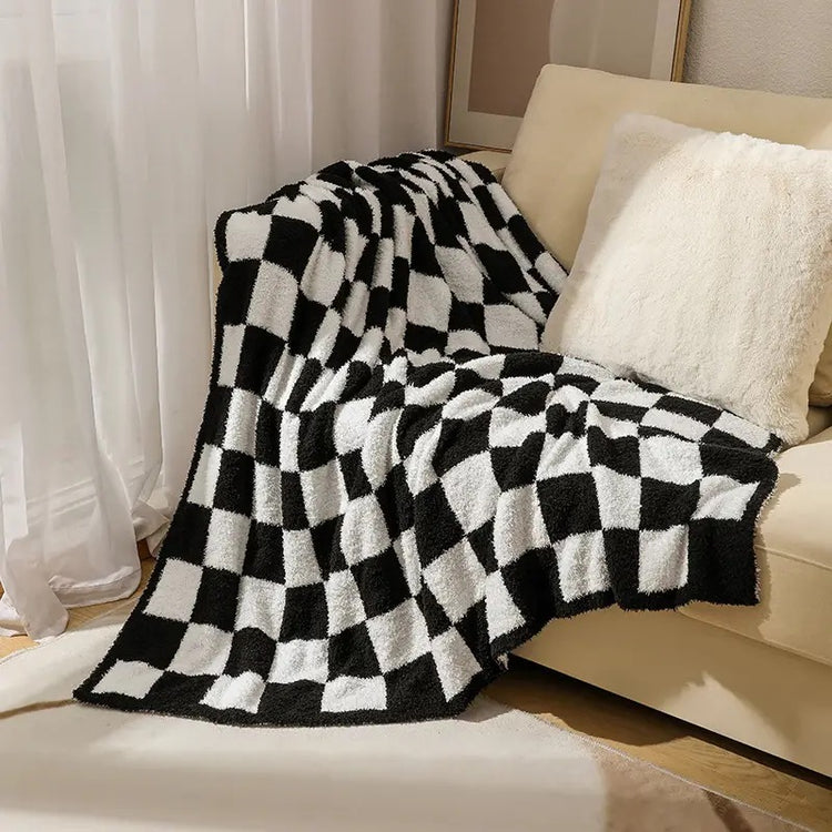 Checkered Blanket Hippo Boutique