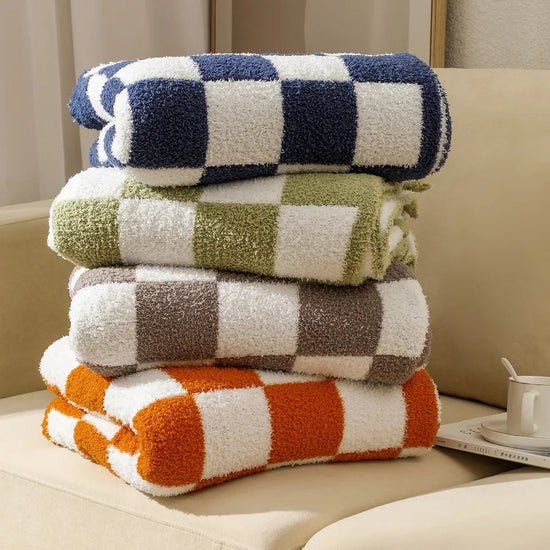 Checkered Blanket Hippo Boutique