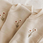 Baby & Kids Cotton knit Embroidered Flower Sweaters Hippo Boutique