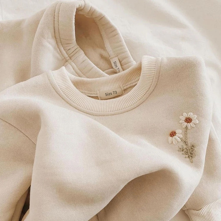 Baby & Kids Cotton knit Embroidered Flower Sweaters Hippo Boutique