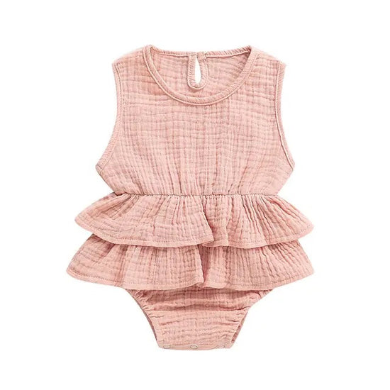 Ruffled Sleeveless Bubble Romper Hippo Boutique