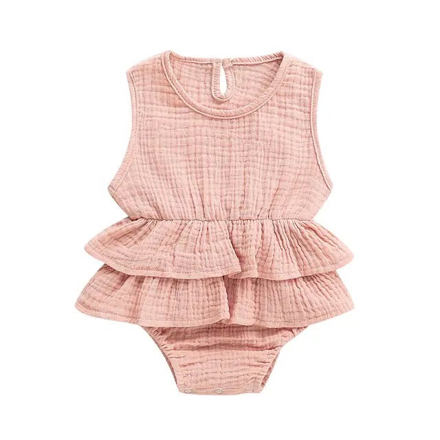 Ruffled Sleeveless Bubble Romper Hippo Boutique