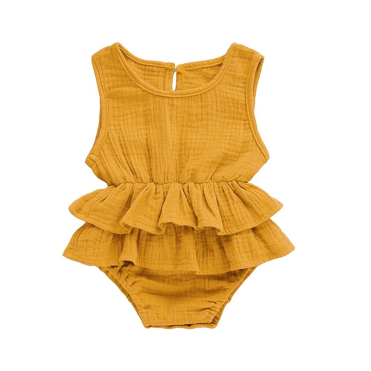 Ruffled Sleeveless Bubble Romper Hippo Boutique