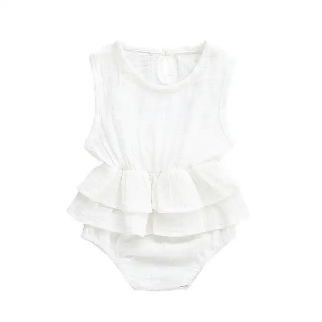 Ruffled Sleeveless Bubble Romper Hippo Boutique