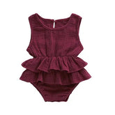 Ruffled Sleeveless Bubble Romper Hippo Boutique