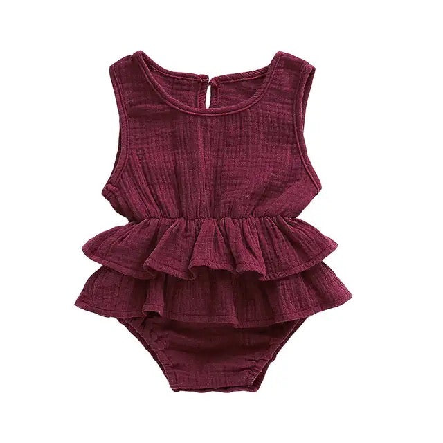 Ruffled Sleeveless Bubble Romper Hippo Boutique