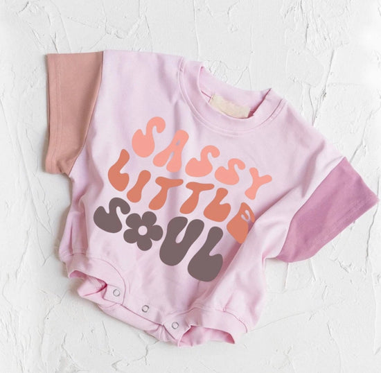 Sassy Little Soul Color Block Bubble Romper Hippo Boutique