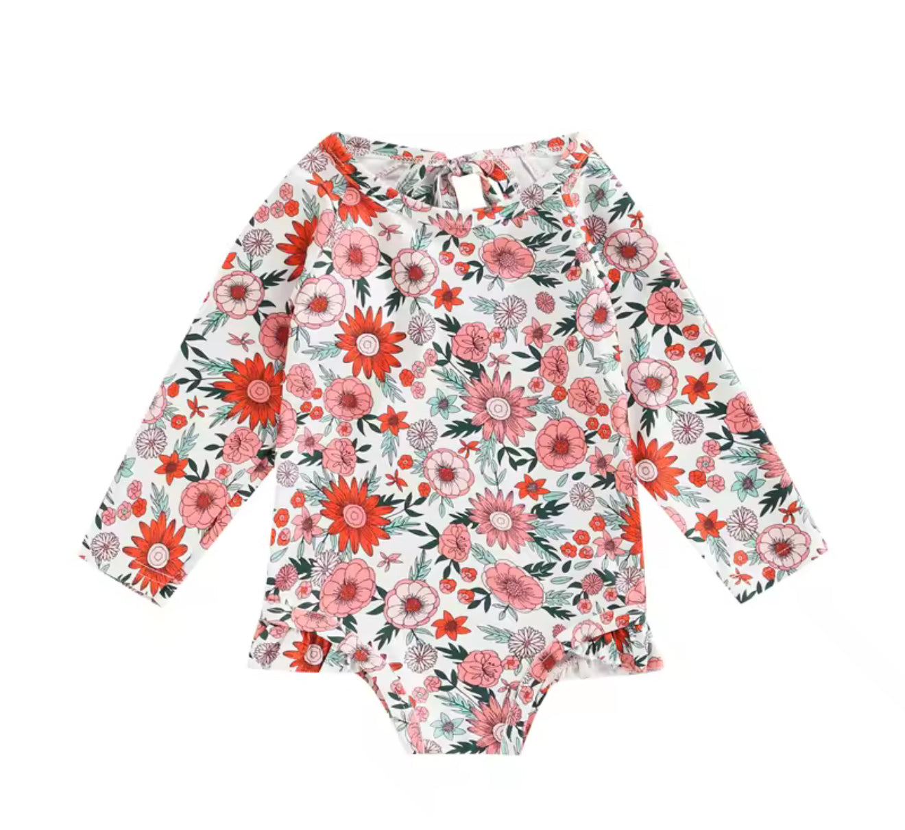 Boho Ruffled Baby Girl One Piece Swimsuit Hippo Boutique