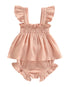 Ruffled Dress Tank Top & Shorts Outfit Hippo Boutique