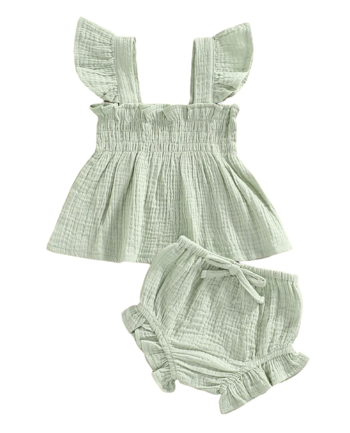 Ruffled Dress Tank Top & Shorts Outfit Hippo Boutique