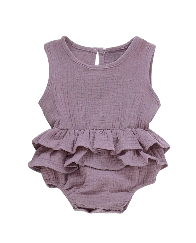 Ruffled Sleeveless Bubble Romper Hippo Boutique