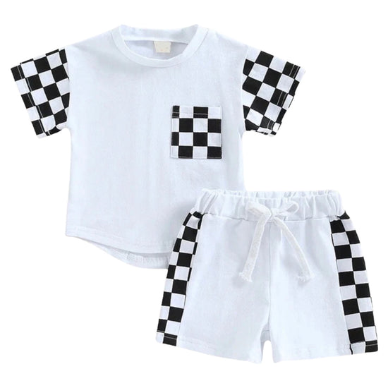Cotton Checkered Outfit Hippo Boutique