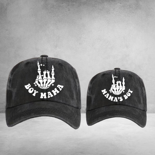 Matching Mama’s Boy & Boy Mama Baseball Caps Hippo Boutique