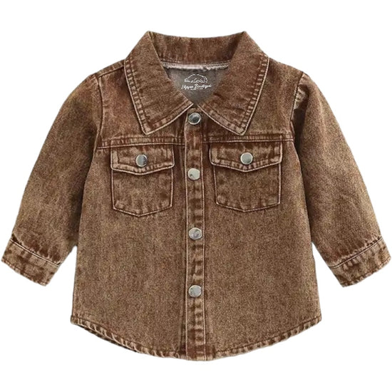 Khaki Jean Jacket Hippo Boutique